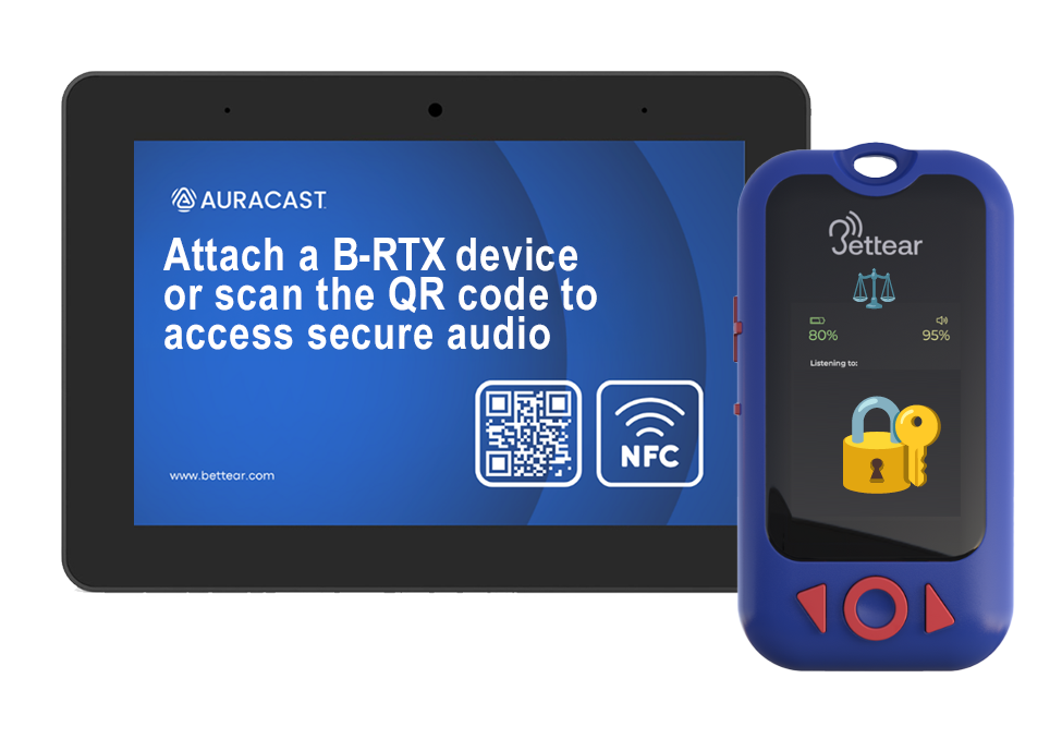Only Bettear Auracast devices allow for secure audio streams in environments where privacy is essential—such as courtrooms and secure meeting rooms