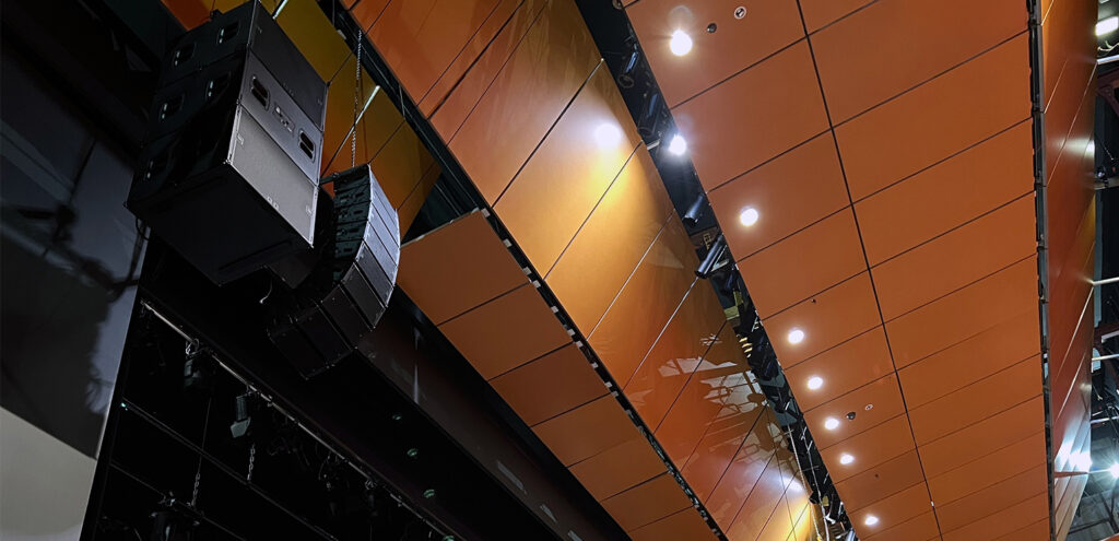 The system of choice for New Zealands theatre - JBL VTX A6. The sound is really clean and holds up beautifully across different instruments and sources. Its rigging system simplifies and speeds up changeovers