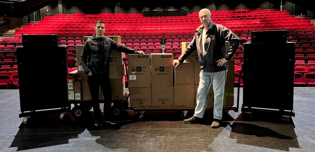 JBL VTX A6 is installed in the theatre of the Bruce Mason Centre in Auckland New Zealand