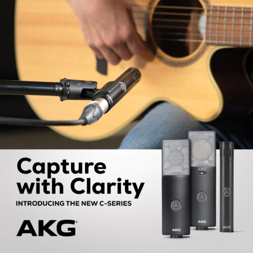 The new AKG C-Series microphones deliver wide dynamic range and ultra-low noise performance for audio clarity and definition.