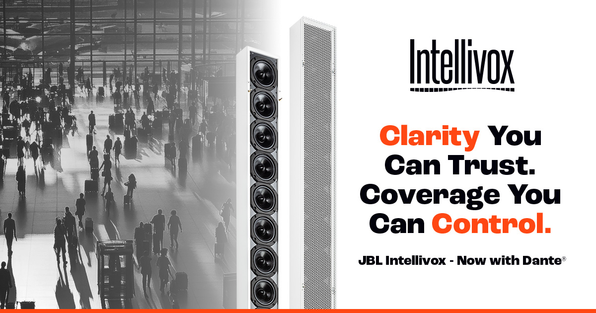 JBL Intellivox beam shaping with Dante now in NZ